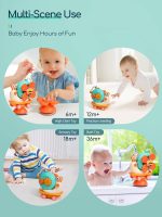 5-in-1 High Chair Toy with Suction Cups Spinner Toys for Baby Toy 6 to 12 Months,Infant Tray Strong Suction Cup Bath Sensory Fidget Toys for Boys Toddler Newborn Birthday Valentine Easter Gift - Image 2